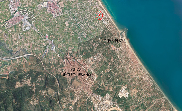 Vista del mapa de Oliva